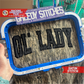 Ol' Lady Satin Stitch Applique Machine Embroidery Design