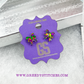 Mardi Gras Glitter Bow Earrings