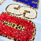Varsity USA Double Applique Bean Stitch Machine Embroidery Design