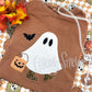 Western Trick or Treating Ghost Comfort Colors Long Sleeve T - Adult Sizes