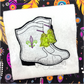 Mardi Gras Marching Boots Bean and Zig Zag Applique Machine Embroidery Design