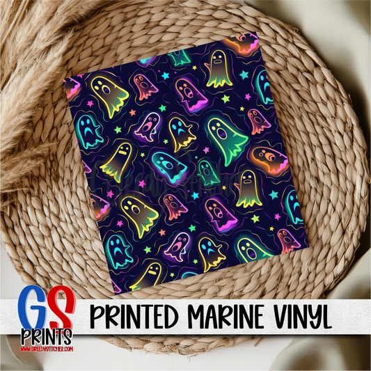 Neon Ghosts Print Marine Vinyl