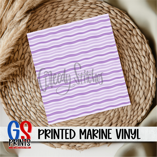 Purple Waves Printed Marine Vinyl