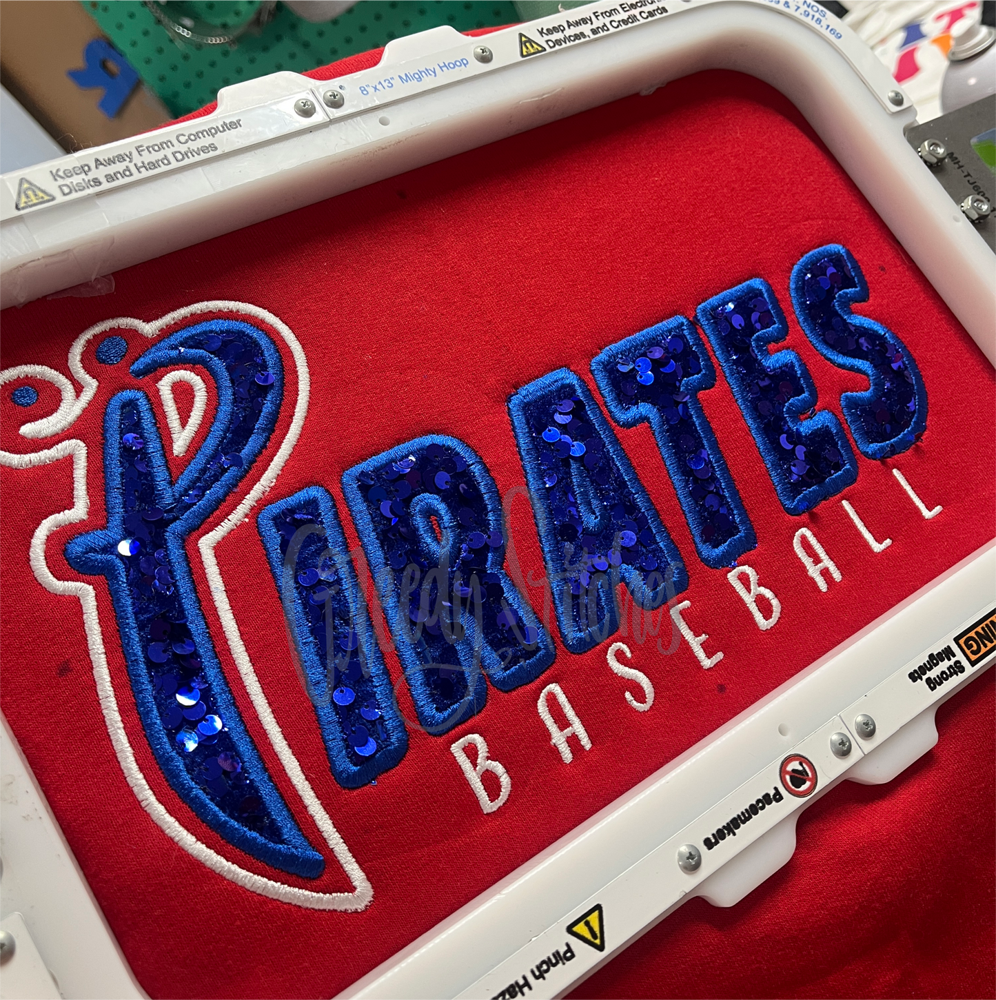 Pass Christian Pirates Baseball Sequin Sweatshirt