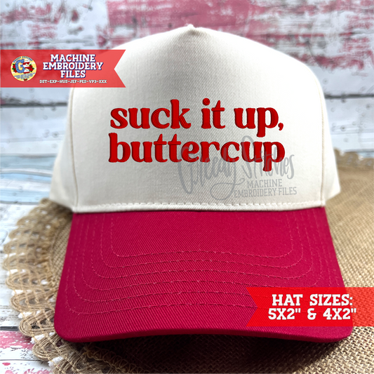 Suck it Up, Buttercup Machine Embroidery Design