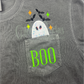 Judging Ghost with Bats Applique Pocket Peeker Machine Embroidery Design