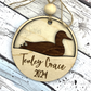 Duck Personalized Wood Ornament