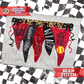 Hanging Pennants Bean Applique Machine Embroidery Design
