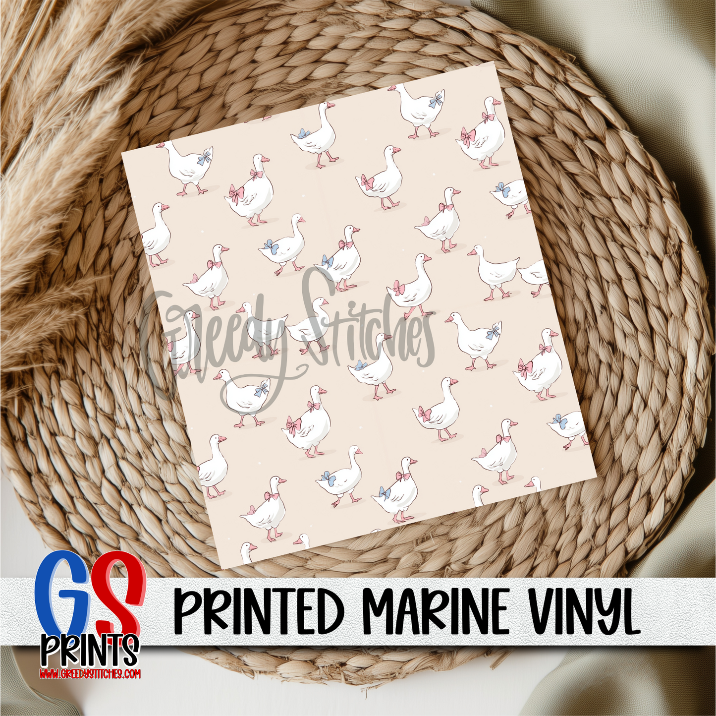 Tan Cottage Goose Marine Vinyl
