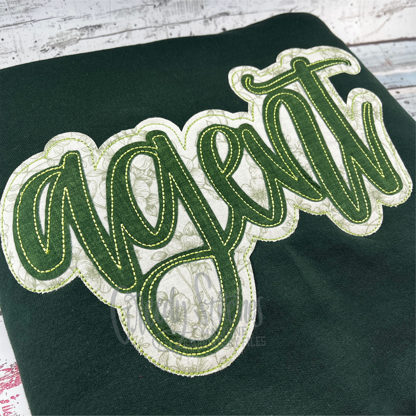 Agent Bean Stitch Double Applique Machine Embroidery Design