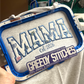 Mama Arched Varsity Satin Stitch Applique Machine Embroidery