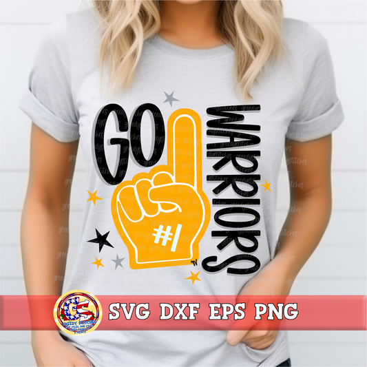 Go Warriors Foamie SVG DXF EPS PNG