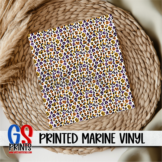 Halloween Leopard Print Purple Printed Marine Vinyl