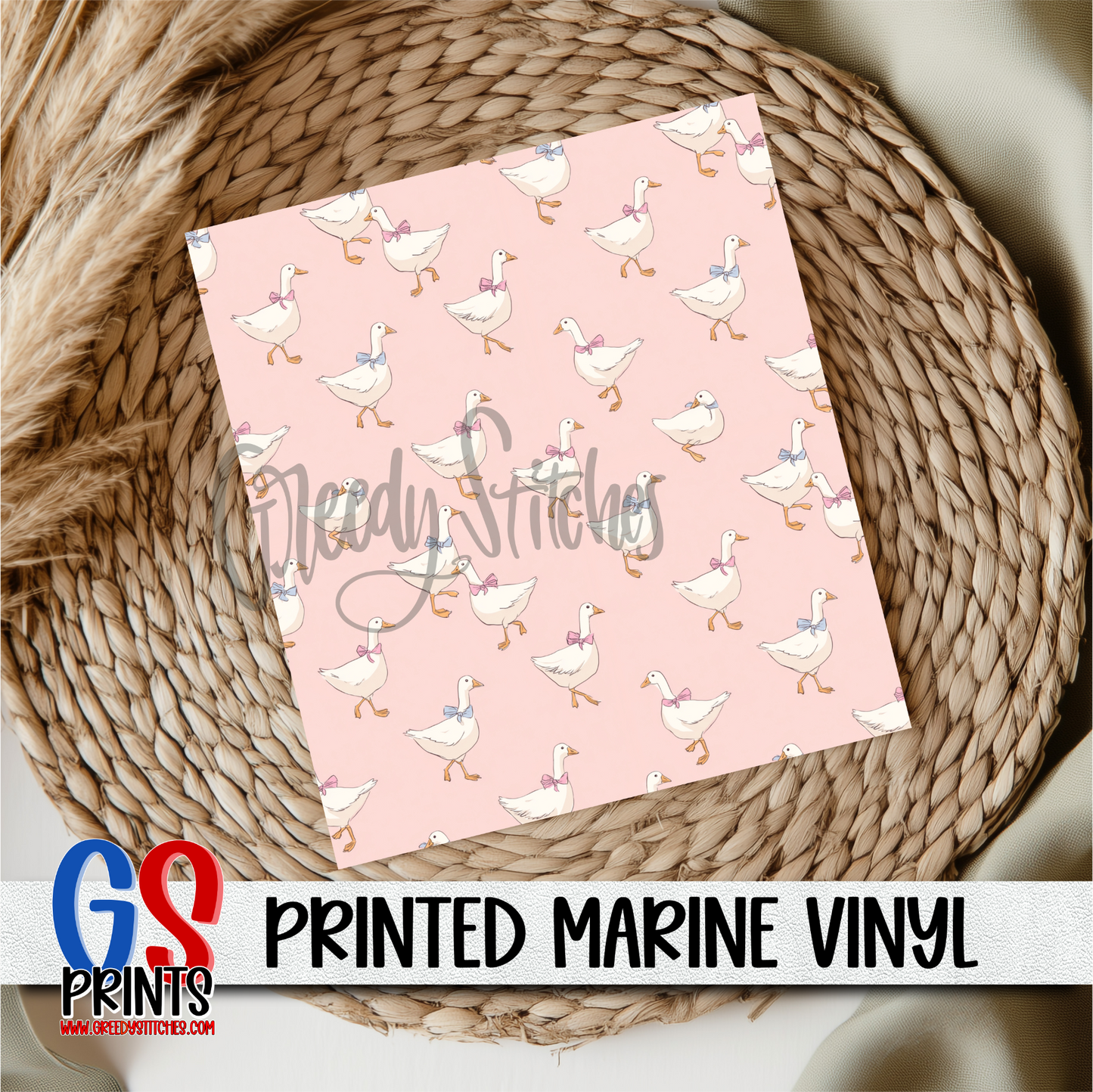 Pink Cottage Goose Marine Vinyl