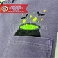 Bubbling Cauldron with Bats Pocket Peeker Machine Embroidery Design