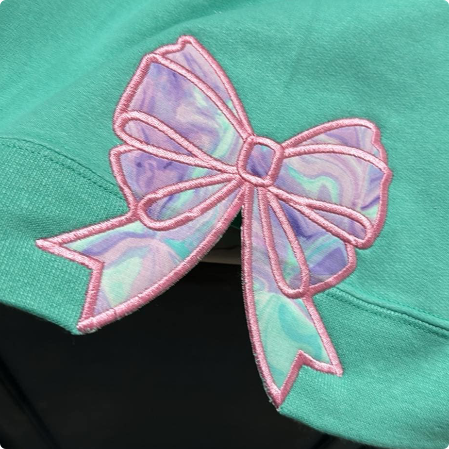 The Big Ass Bow Satin Stitch Applique Machine Embroidery Design