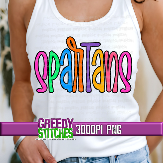 Neon Spartans PNG