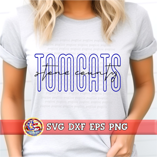 Stone County Tomcats SVG DXF EPS PNG