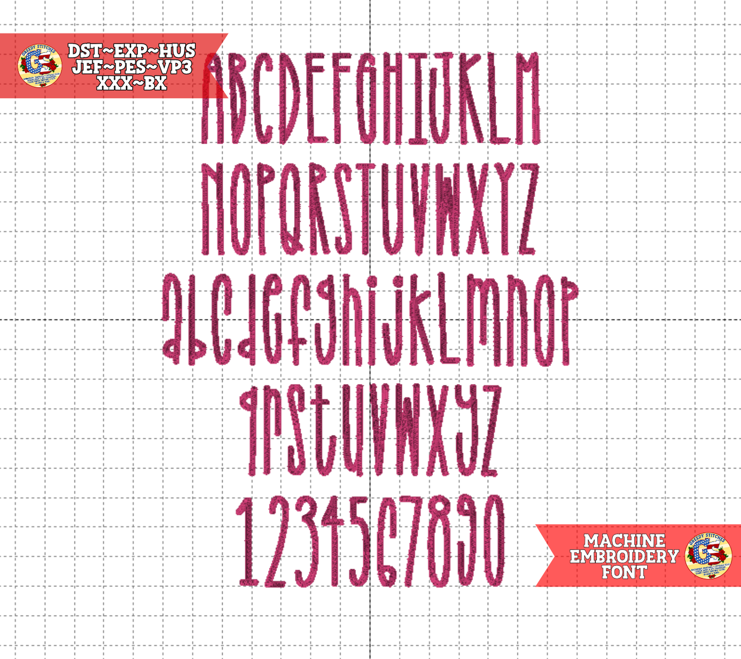 You're Killin' Me, Talls Machine Embroidery Font - 7 sizes