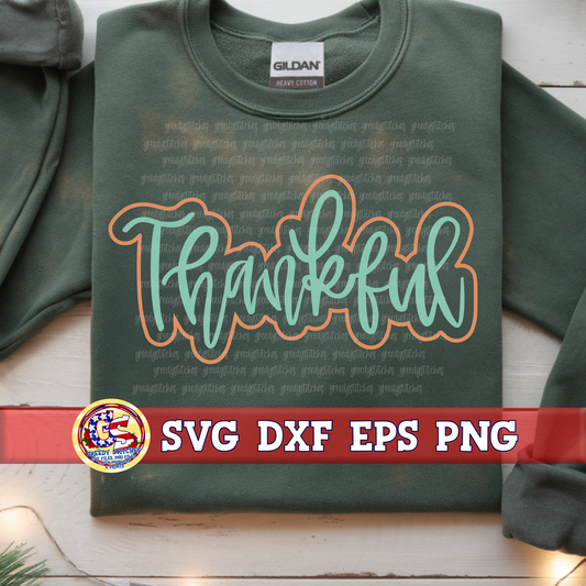 Thankful SVG DXF EPS PNG