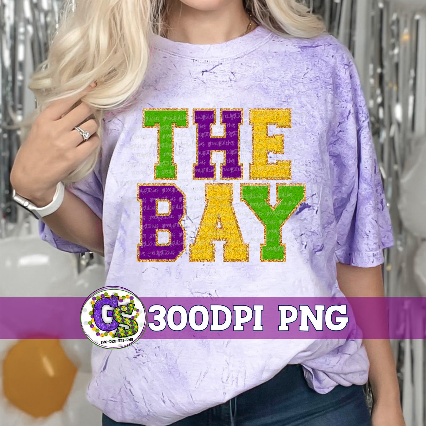 The Bay Mardi Gras Faux Chenille PNG