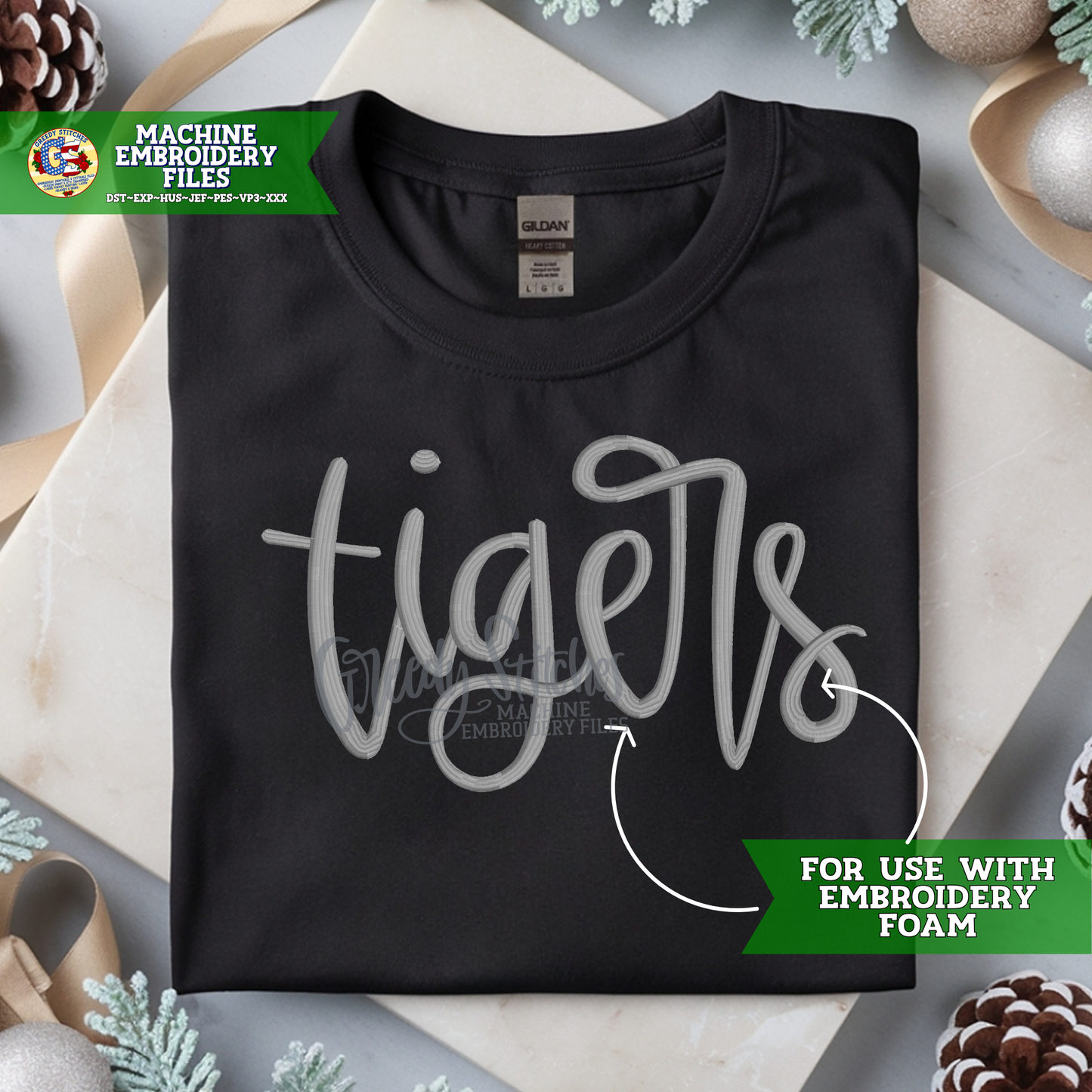 Tigers Puff Machine Embroidery Design