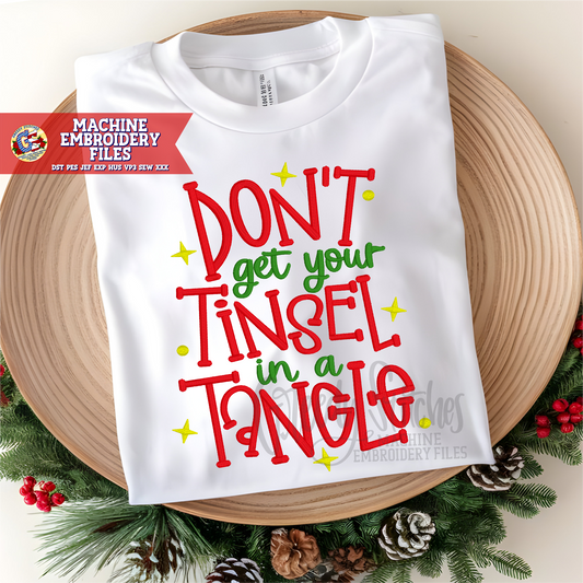 Don't Get Your Tinsel in a Tangle Machine Embroidery Design