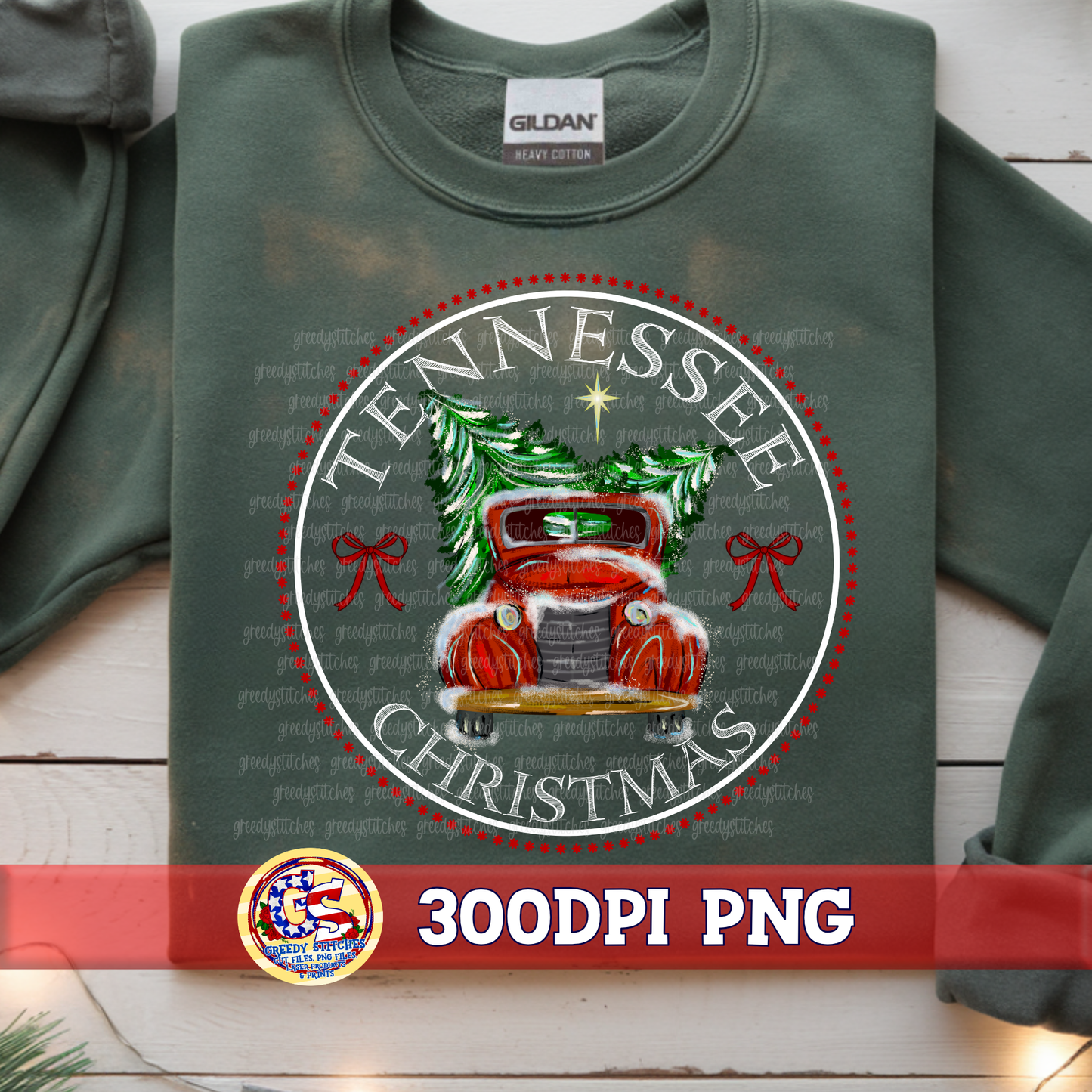 Tennessee Christmas Truck PNG