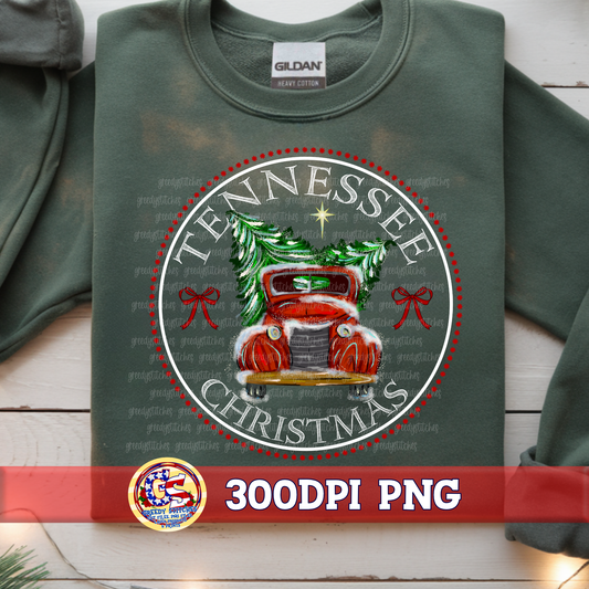 Tennessee Christmas Truck PNG