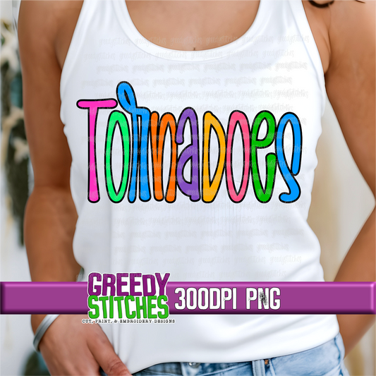 Neon Tornadoes PNG