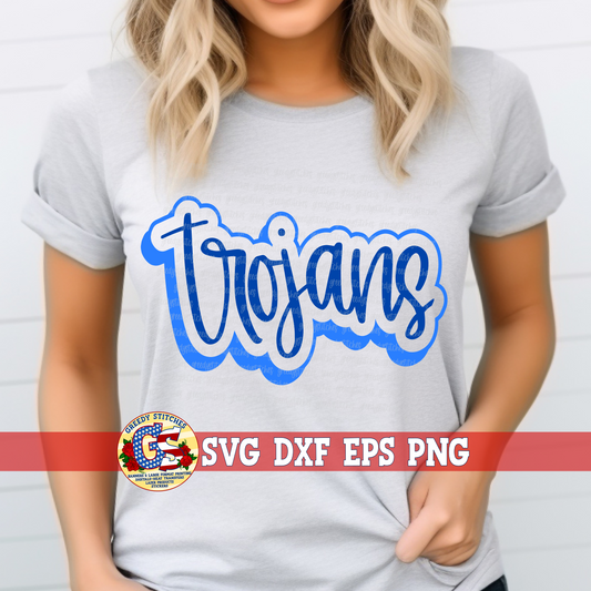 Trojans Outline SVG DXF EPS PNG