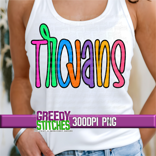 Neon Trojans PNG