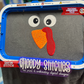 Cute Turkey Face Satin Stitch Applique Machine Embroidery Design - Thanksgiving