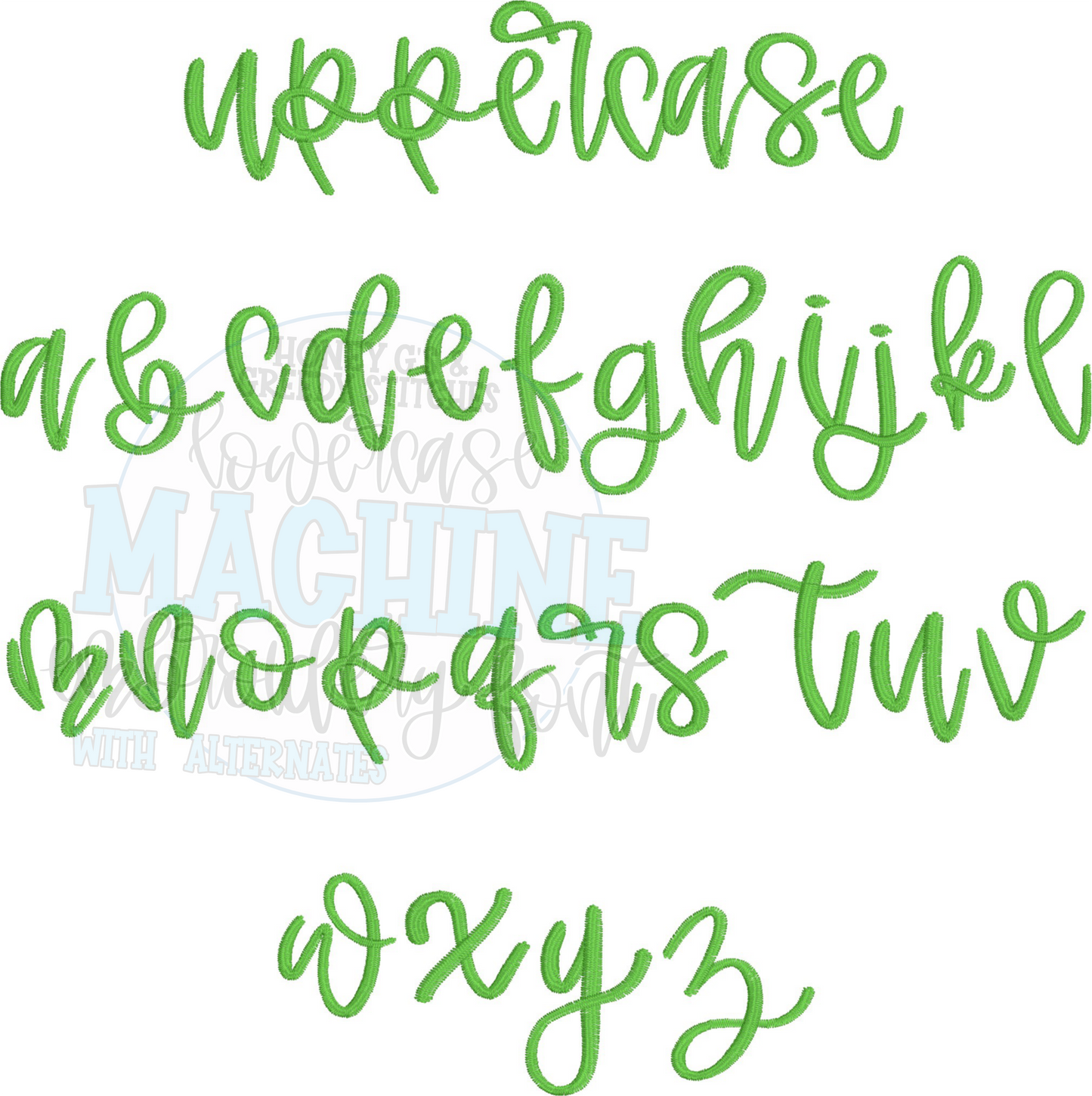 Presley Machine Embroidery Font - 5 Sizes