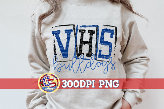 Vancleave High School Bulldogs Stamp PNG for Sublimation