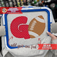Go Football Bean Stitch Applique Machine Embroidery Design