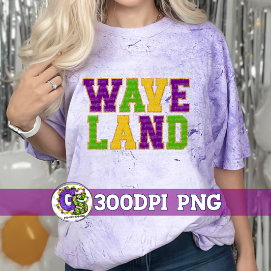 Waveland Mardi Gras Faux Chenille PNG