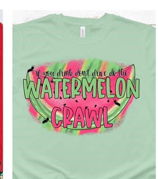 Watermelon Crawl Screen Print Transfer