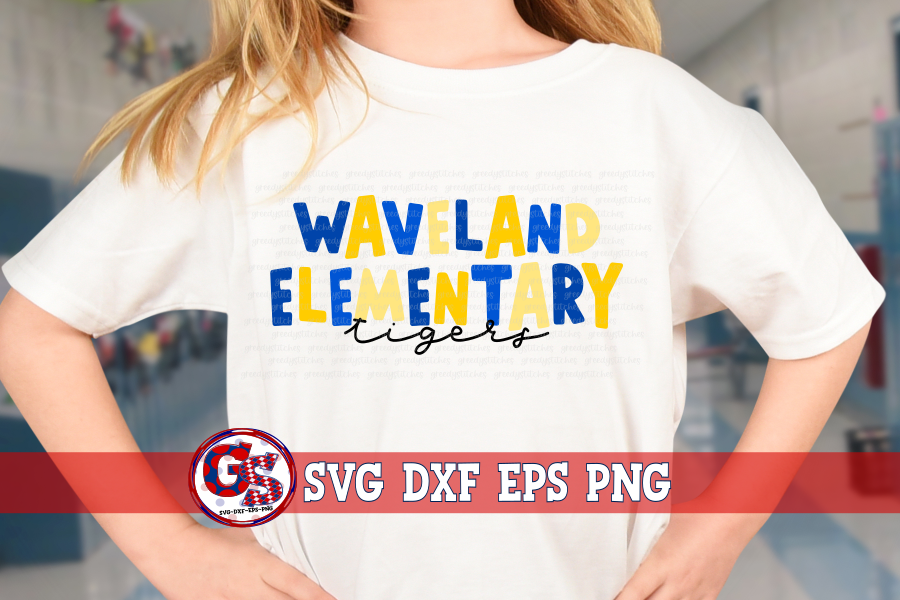 Waveland Elementary SVG DXF EPS PNG