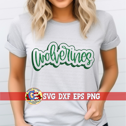 Wolverines Outline SVG DXF EPS PNG