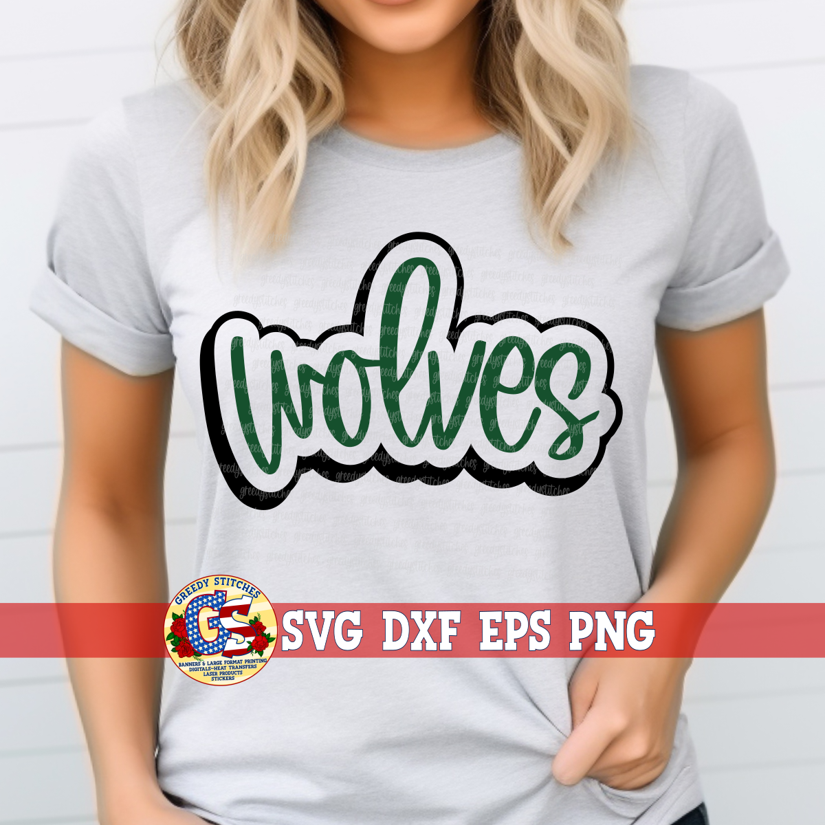 Wolves Outline SVG DXF EPS PNG – Greedy Stitches