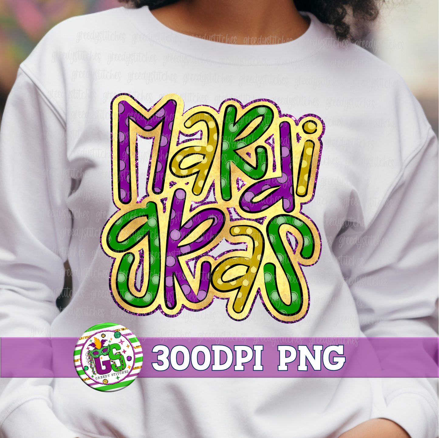 Wonky Mardi Gras Gold PNG - Mardi Gras