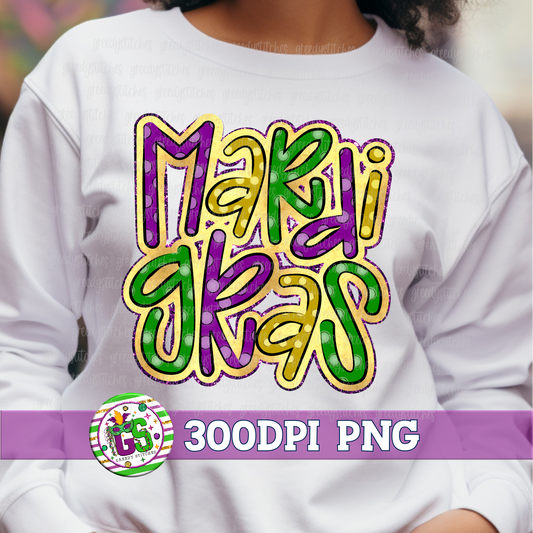 Wonky Mardi Gras Gold PNG - Mardi Gras