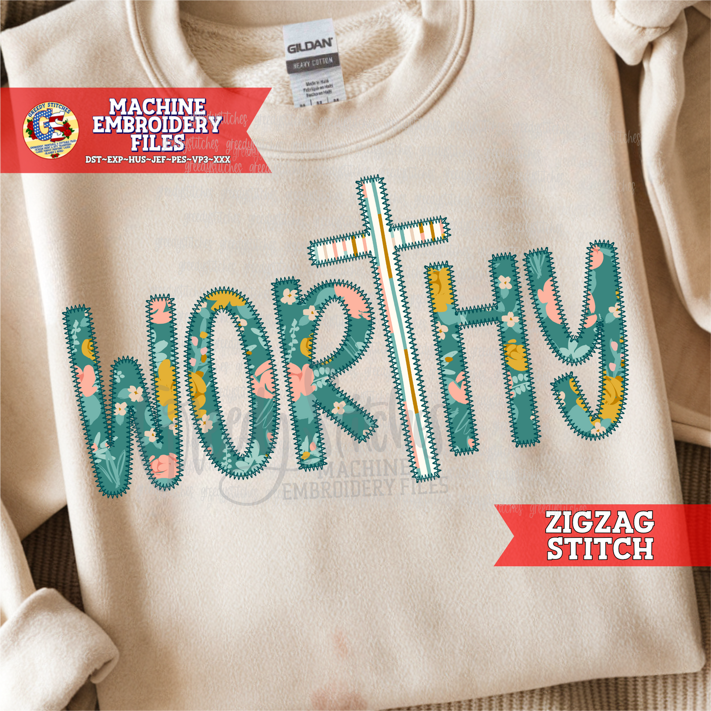Worthy Zigzag Stitch Machine Embroidery Design