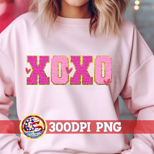 XOXO Faux Chenille PNG