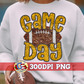 Yellow Game Day Football Faux Embroidery Sequins PNG