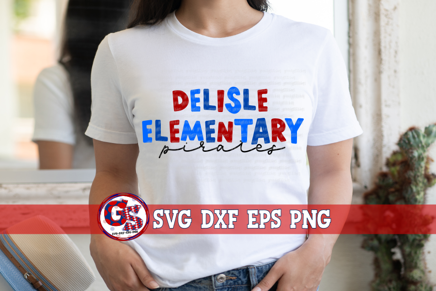 Delisle Elementary Pirates SVG DXF EPS PNG