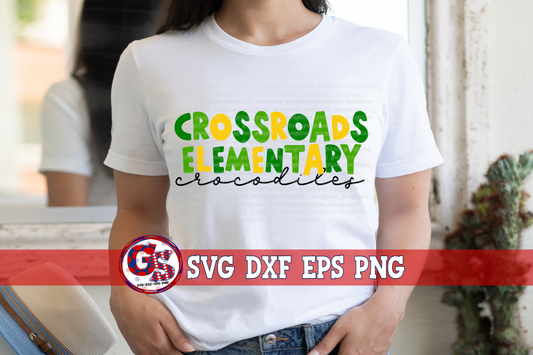 Crossroads Elementary Crocodiles SVG DXF EPS PNG