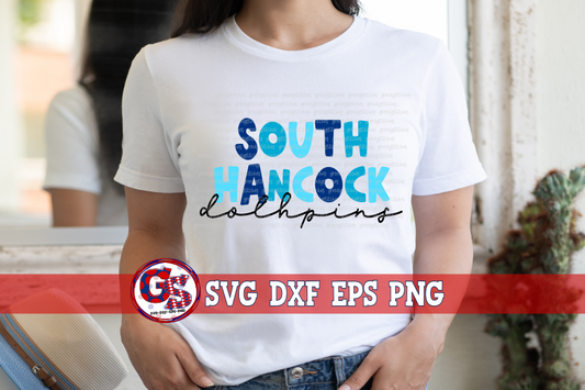 South Hancock Dolphins SVG DXF EPS PNG