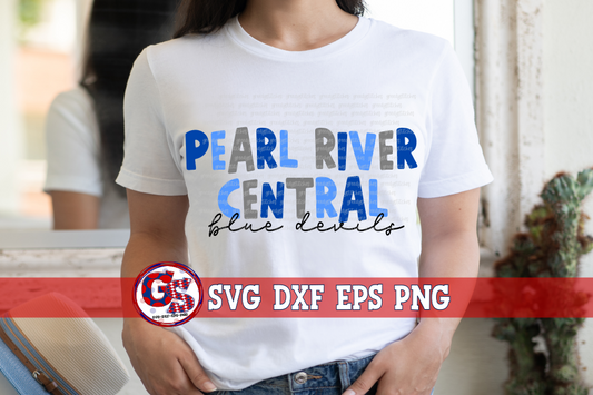 Pearl River Central Blue Devils SVG DXF EPS PNG